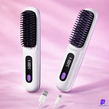Cargar imagen en el visor de la galería, CEPILLO INALAMBRICO ALISADOR PARA CABELLO - Perfecto para llevar a donde vayas