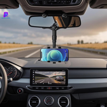 Cargar imagen en el visor de la galería, SOPORTE DE CELULAR RETROVISOR 360° – Usa GPS Seguro, Sin Distracciones