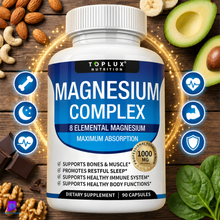 Cargar imagen en el visor de la galería, MAGNESIUM COMPLEX EN CÁPSULAS – Duerme profundo, elimina el cansancio y despierta con energía real