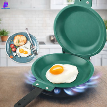 Cargar imagen en el visor de la galería, SARTÉN DOBLE CARA ANTIADHERENTE - Voltea, cocina y disfruta sin complicaciones.