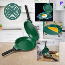 Cargar imagen en el visor de la galería, SARTÉN DOBLE CARA ANTIADHERENTE - Voltea, cocina y disfruta sin complicaciones.