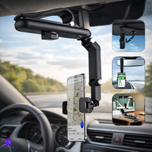Cargar imagen en el visor de la galería, SOPORTE PARA CELULAR PLEGABLE VISERA - Ajusta, gira y disfruta el camino sin distracciones ✨