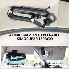 Cargar imagen en el visor de la galería, SOPORTE PARA CELULAR PLEGABLE VISERA - Ajusta, gira y disfruta el camino sin distracciones ✨