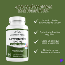 Cargar imagen en el visor de la galería, ASHWAGANDHA MOUNTAIN VALLEY - Energía, Calma y Bienestar en Cada Cápsula