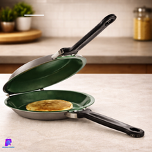 Cargar imagen en el visor de la galería, SARTÉN DOBLE CARA ANTIADHERENTE - Voltea, cocina y disfruta sin complicaciones.
